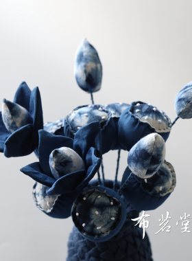 白族扎染手工布艺莲花布茗堂