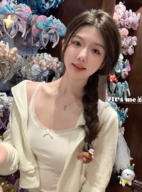 笨笨家甜心baby蕾丝吊带背心女2025秋打底衫百搭纯欲短款上衣小衫