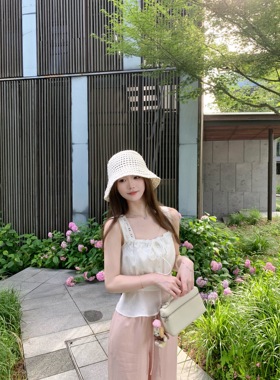 清仓特价 中古lace 蕾丝边系带上衣女夏2025设计感绝美小衫