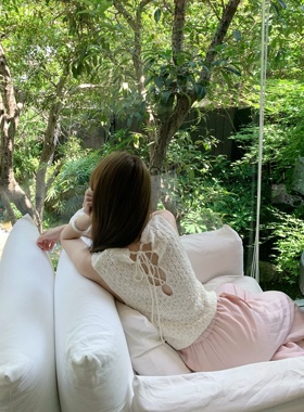 清仓特价 奶油贵感 针织系带背心女夏2025新款显瘦别致无袖上衣