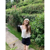 清仓特价 设计感小众上衣 女夏2025新款 夏日小飞袖 可爱娃娃衬衫