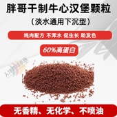 胖哥干制牛心汉堡颗粒七彩神仙埃及罗汉鹦鹉燕鱼灯科增色饲料鱼食