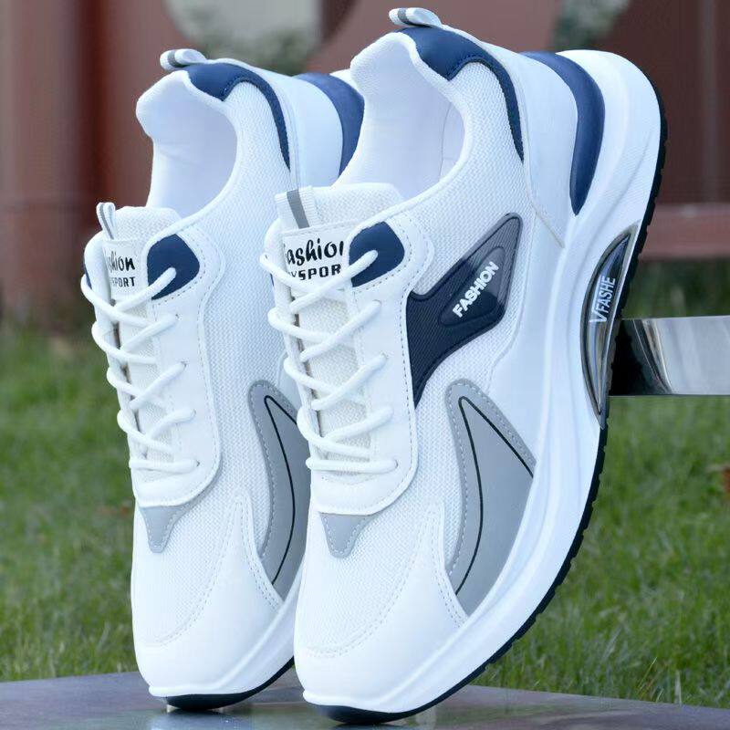 匹克企鹅皮面防水运动鞋男鞋春季跑步鞋轻便软底减震休闲爸爸跑鞋