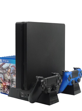PS4座充支架PS4slim主机散热器风扇PS4手柄座充PS4slim手柄双充