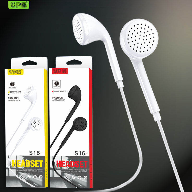 VPB 原装S16重低音入耳式通用手机电脑便宜平头有线游戏耳机