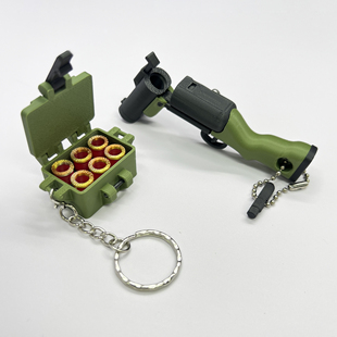 3D打印M79榴弹发射器玩具枪模型钥匙扣弹丸抛射器背包迷你挂件CS