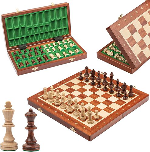 1chess国际象棋波兰进口中型实木折叠棋盘六一儿童节初学入门欧式 - 封面