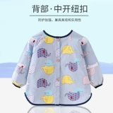 Водонепроницаемый детский слюнявчик, хлопковый фартук для рисования, тонкий лонгслив, анти-грязь, сзади на завязках