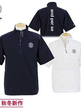 日本and per se高尔夫男装25秋季防泼水透气短袖夹克男AMF1505G1