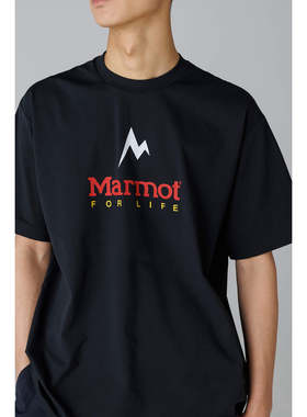 日本代购marmot土拨鼠25春夏速干防晒圆领短袖T恤男MTSS25MST061
