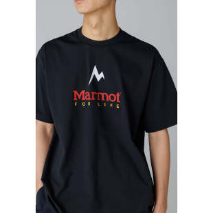 日本代购marmot土拨鼠25春夏速干防晒圆领短袖T恤男MTSS25MST061