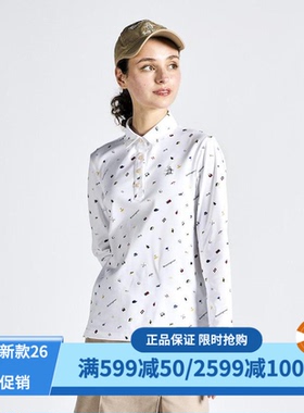 日本MUNSINGWEAR万星威高尔夫女装25春夏长袖POLO衫T恤MG4FLS24L