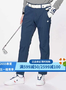 日本Le Coq公鸡高尔夫男装24秋季乐卡克golf长裤九分裤LG4FLP50M