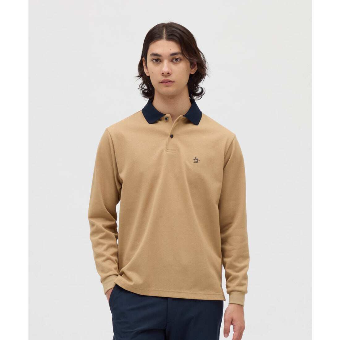 日产MUNSINGWEAR万星威高尔男装25秋速干长袖POLO衫T恤MG5FLS07M