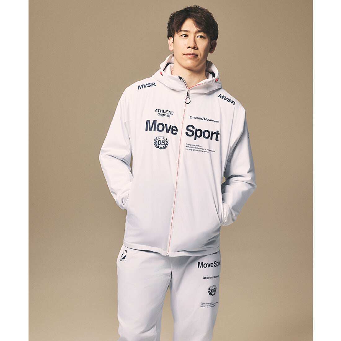 movesport防风防泼水中棉夹克男