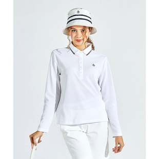 日产MUNSINGWEAR万星威高尔女装 T恤女MG5SLS01L 25春秋长袖 POLO衫