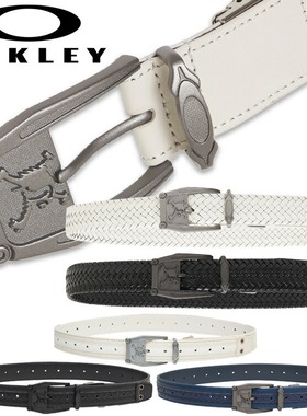 日本OAKLEY欧克利高尔夫男装25新款PU编织针扣腰带皮带FOS901604