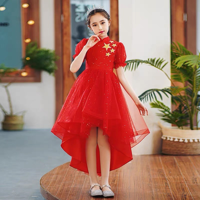 新选61儿童g服合唱团演出服女童诗歌朗诵初中小学女孩比赛舞台表