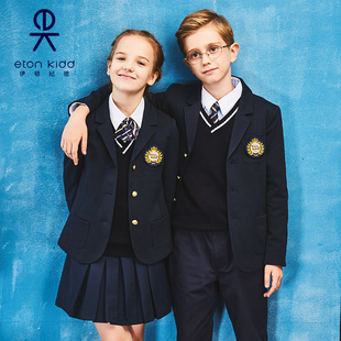 新选伊顿a纪德校服儿童西服钢琴女童小西装小学生男童演出服外套1