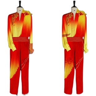 新选男士现当代舞蹈服成人新款秧歌服套装大气歌伴舞服.开场舞蹈