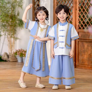 新品维吾尔族儿童服装新疆男女孩异域G风公主裙幼儿园民族风舞蹈