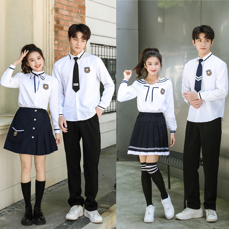 新选jk制服男装学院风衬衫合唱演出服制J服高中初中生毕业班服套