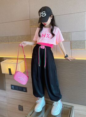 精选街舞儿童潮服套装秋季童装女孩E爵士服装衣服演出服女童嘻哈