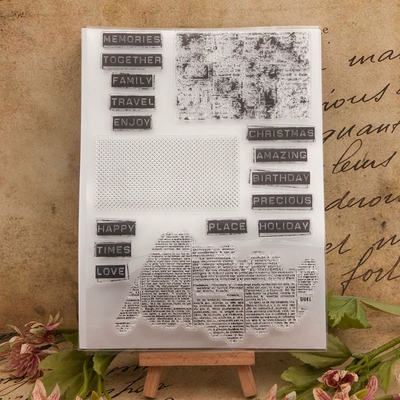 scrapbook DIY相册卡片手帐橡皮章成品透明印章图章 旅行冒险