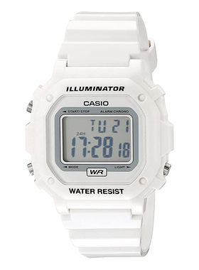 卡西欧冰淇淋马卡龙数字手表 白色ins风 复古男女方块F108WHC-7B