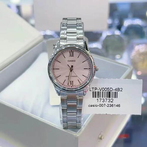 小粉表卡西欧夜光时尚女士