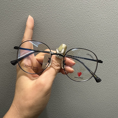 川久PLAYCOMME镜框架经典圆框眼镜架近视可配平光镜复古文艺钛架