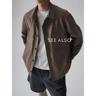 双口袋老钱新贵极外套简松弛翻领工装 SEE 礼物 国王 夹克 ALSO