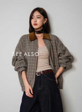 SEE ALSO『重磅回馈』棉羊毛千鸟格新贵老钱松弛格纹翻领夹克外套