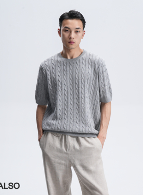 SEE ALSO『12针绞花纹』老钱新贵松弛针织圆领短袖休闲舒适T恤