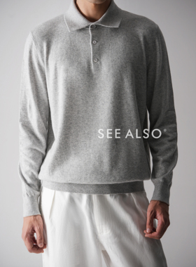 SEE ALSO『黑标山羊绒』超精纺绵羊毛肘部皮老钱POLO领长袖毛衣