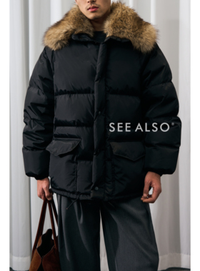 SEE ALSO 黑标奢品!90三星白鹅绒毛领翻领秋冬加厚保暖长款羽绒服