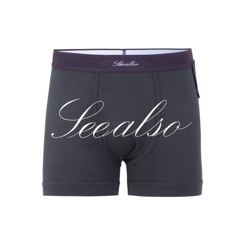 SEE ALSO莫代尔醋酸纤维男士平角内裤抗菌透气舒适秋冬内裤LD4308