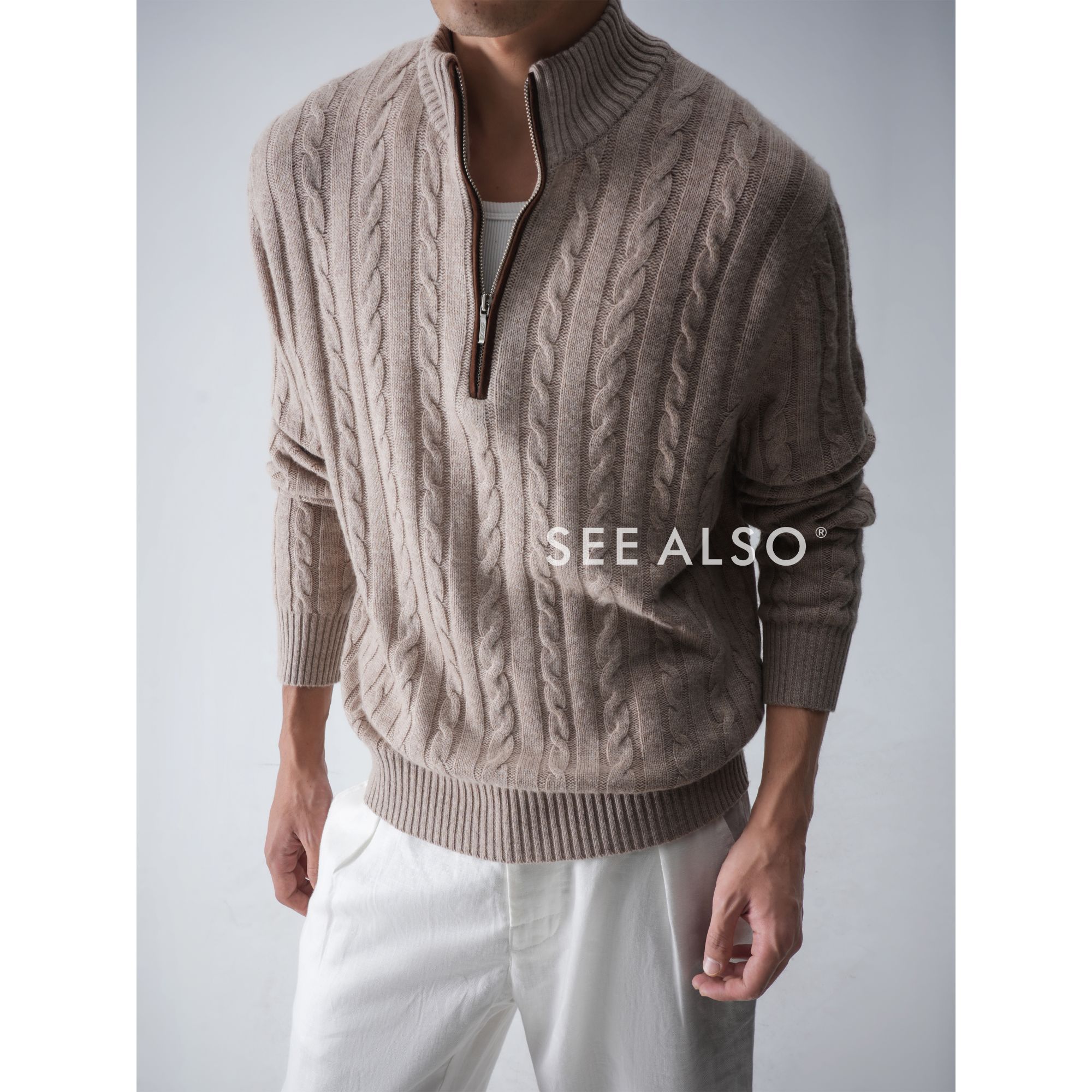 SEE ALSO『羊皮山羊绒』超精纺丝光巴素兰绵羊毛老钱新贵绞花毛衣