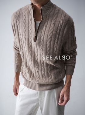 SEE ALSO『羊皮山羊绒』超精纺丝光巴素兰绵羊毛老钱新贵绞花毛衣