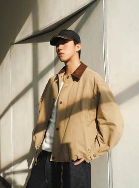 SEE ALSO 25SS 西班牙牛皮巴恩风复古短宽老钱真皮夹克外套LD4339