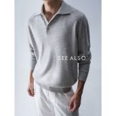 SEE 毛衣 超精纺100羊绒老钱新贵POLO领针织衫 ALSO 超高端面料
