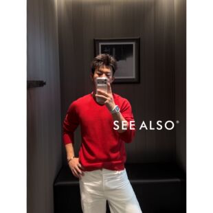 超精纺绵羊毛老钱风秋冬保暖针织衫 商鸟黑标系列 毛衣 ALSO SEE