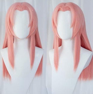 火影忍者春野樱小樱长发cosplay美人尖中分假发