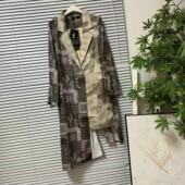 大衣秋装 1208 翻领潮版 外套时尚 21台湾设计款 复古印花拼接西装