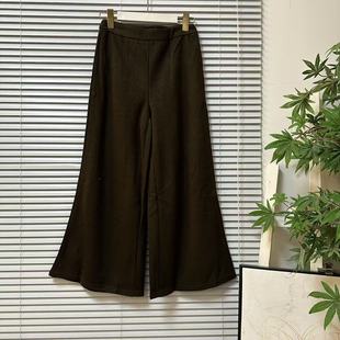 26清货 大脚裤 极简风高腰阔腿裤 春秋款 女宽松显瘦休闲长裤 1224