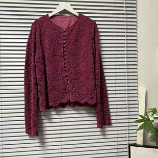 蕾丝短款 0325 春季 纽扣温柔风气质简约衬衫 轻奢 11原创专柜长袖