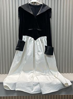 MONA 超好看设计感小众时尚气质 长袖连衣裙 2024春秋季新款