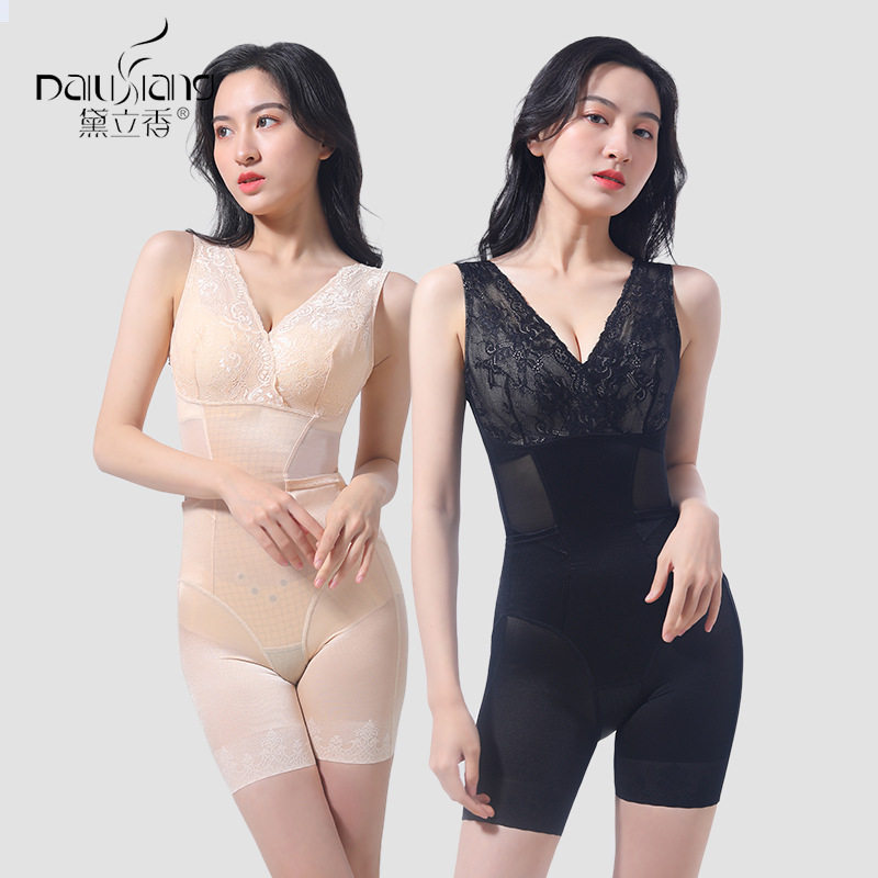 夏季薄款海藻纤体塑身连体衣女收腹肚子夏季束腰后脱式瘦身衣