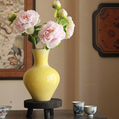 镧林新中式 陶瓷花瓶客厅插花民宿酒店高级感家居桌面水培黄粱一梦