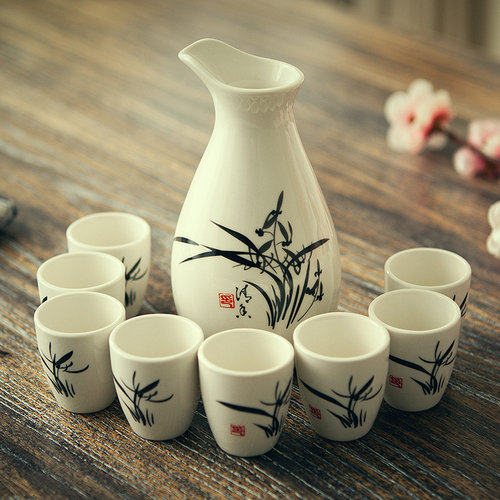中式水墨风清酒杯酒具套装